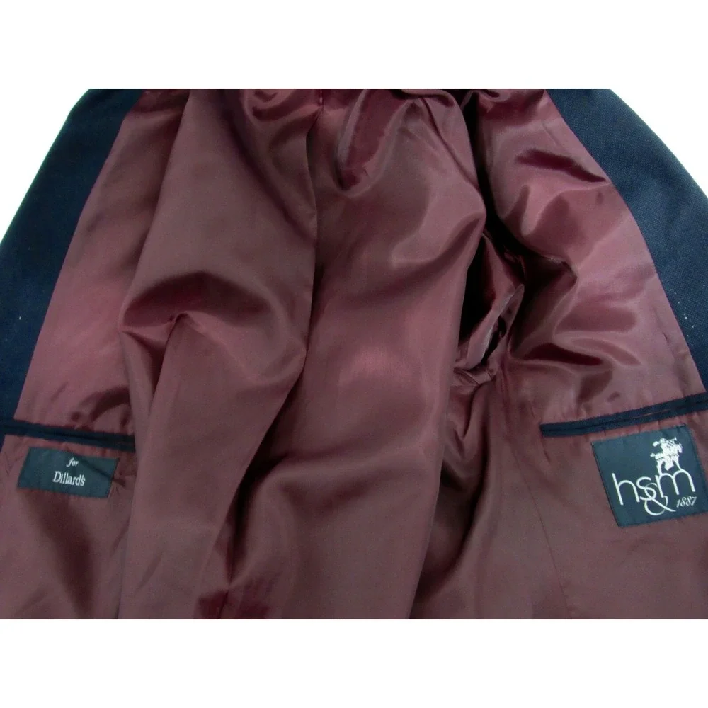 Hart Schaffner Marx Polyester Blend 40L‎ Mens Traditional Navy Blazer Recent